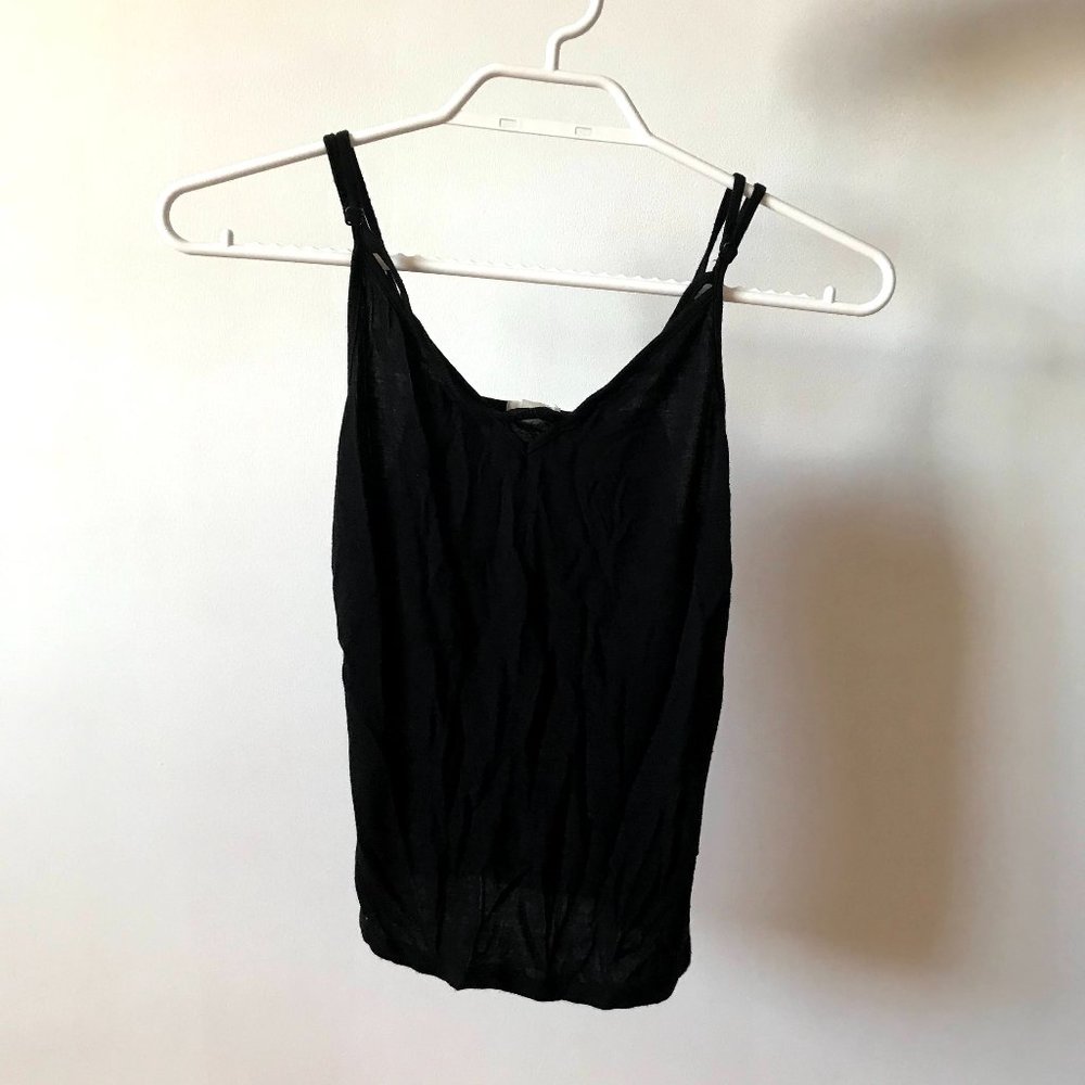 Garage Strap Front-Cross Black Tank